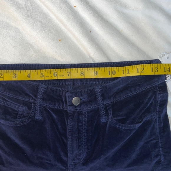 Joe's Jeans Icon Velvet Ankle Skinny Pants Jeans Velour Navy Blue NWT Size 27 - Picture 7 of 11